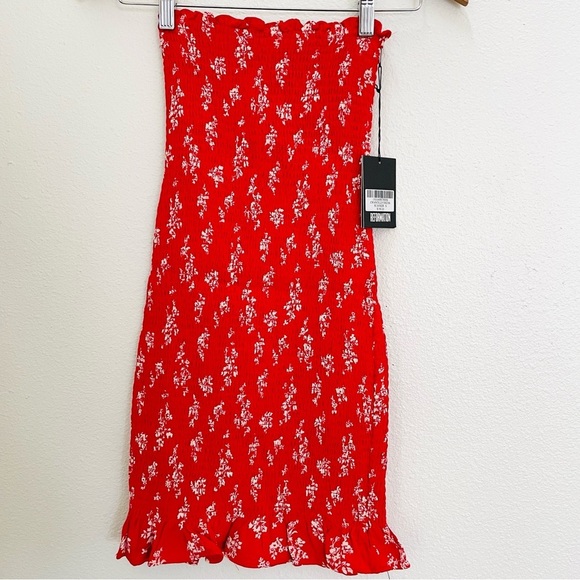NWT Reformation Chantilly Floral Red Mini Dress Size S - Picture 1 of 13